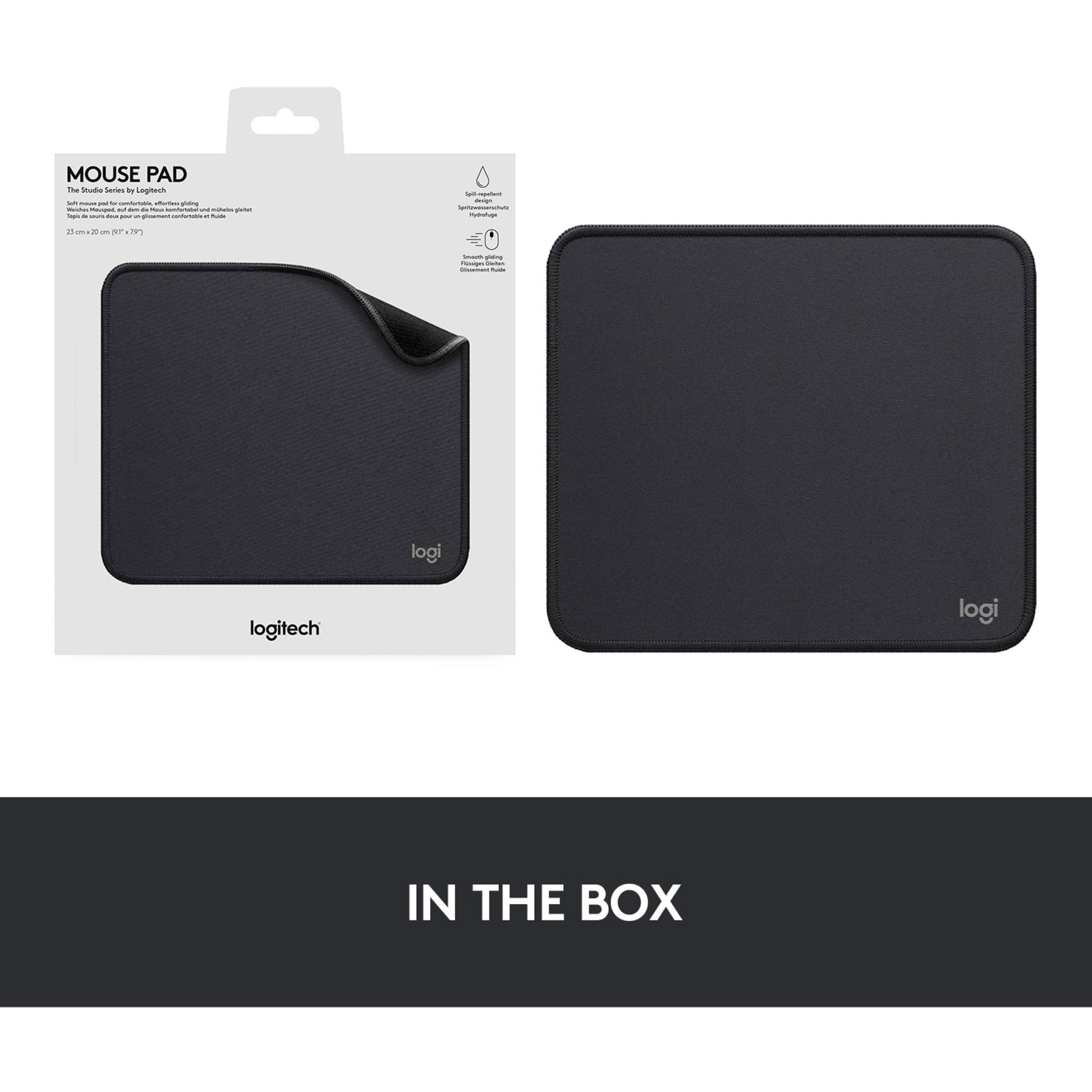 Logitech Mouse Pad - Studio Series, Computer Mouse Mat with Anti-Slip Rubber Base, Easy Gliding