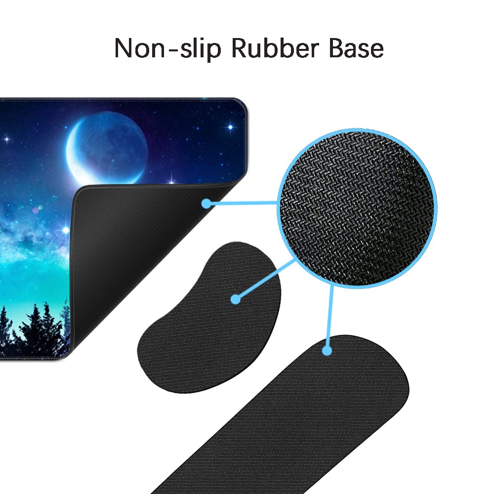 MIBITRI Keyboard Mouse Pad Set, Extended Gaming Mouse Pad+Ergonomics Keyboard Wrist Rest Support