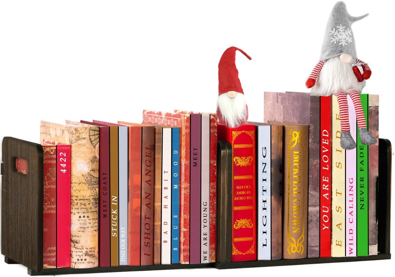 Fox Claw Desktop Bookshelf Expandable Desktop Organizer Counter Bookcase Desk Storage Organizer