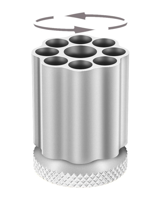 QIAN76 Rotating Revolver Pen Holder, Gun Cylinder Pen Holders, Favorite Pencil Holder and Perfect