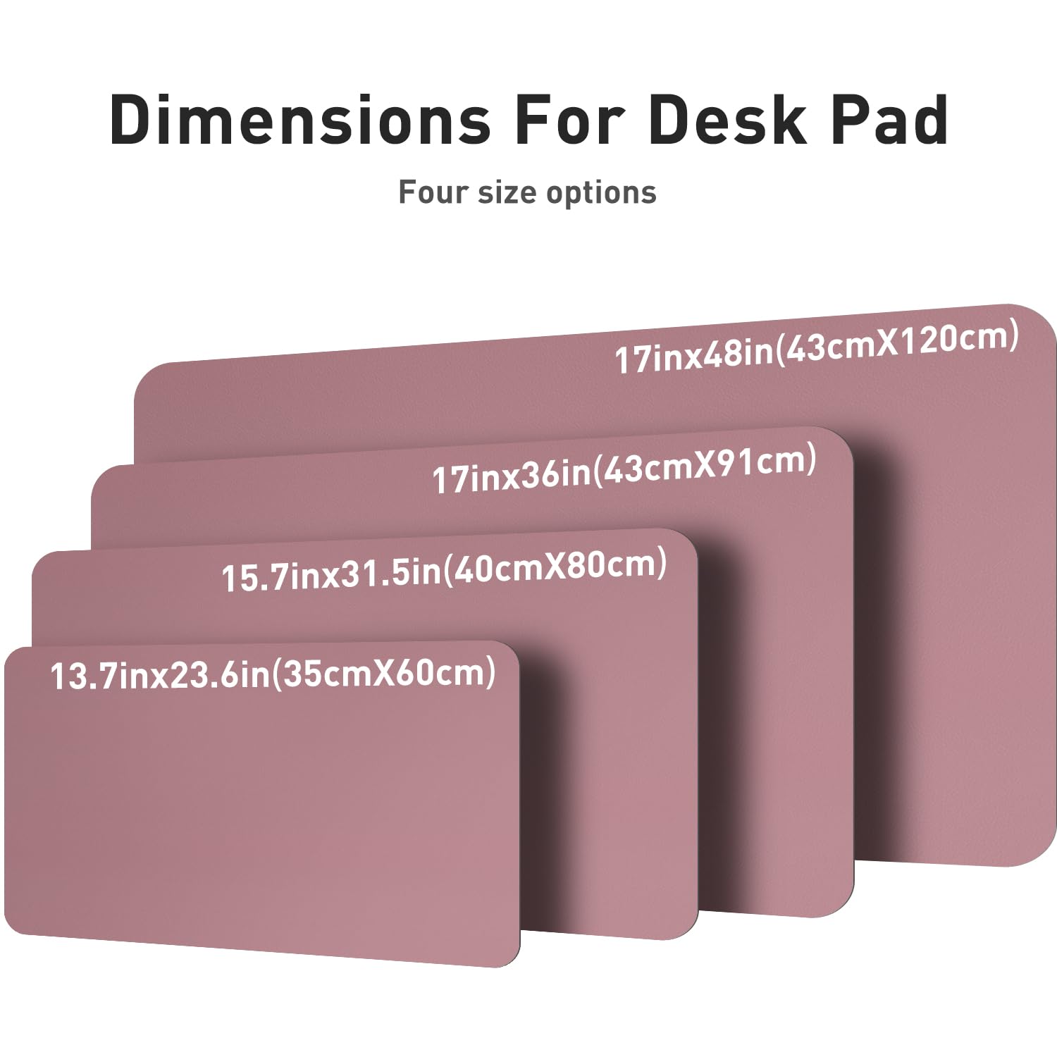 Aothia Leather Desk Pad Protector, Mouse Pad, Office Desk Mat, Non-Slip PU Leather Desk Blotter