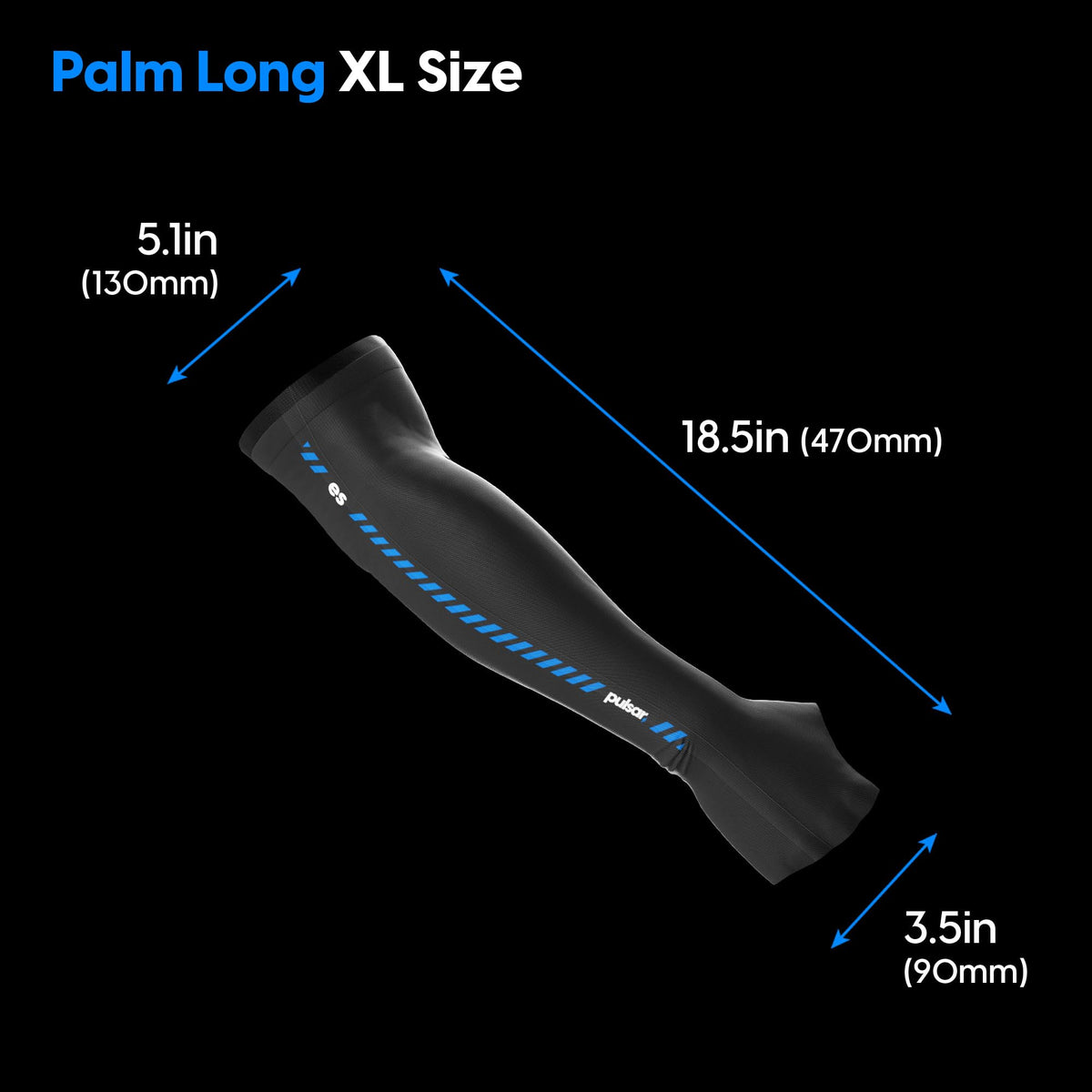 Pulsar Gaming Gears Palm Long Gaming Arm Sleeve, X-Large, Black