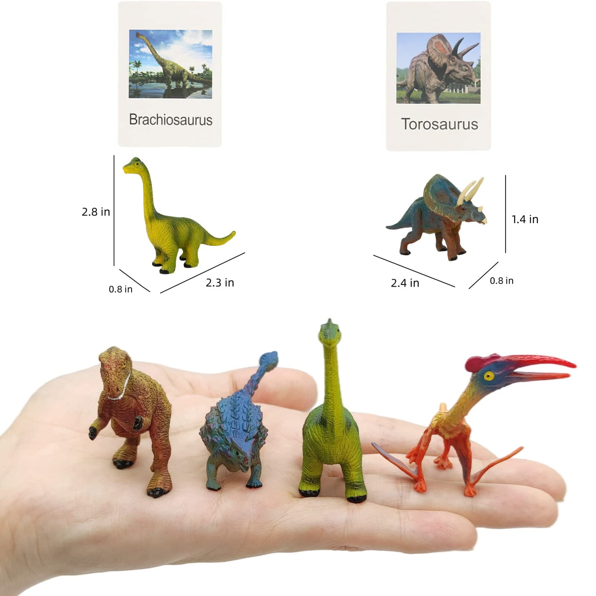 36 Small Animal Figurines Learning & Education Toys, Plastic Realistic Dinosaur Zoo Jungle Safari