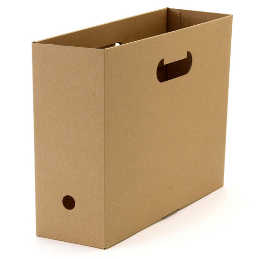 Muji 02081355 One-Touch Assembled Cardboard File Box, Set of 5, for A4