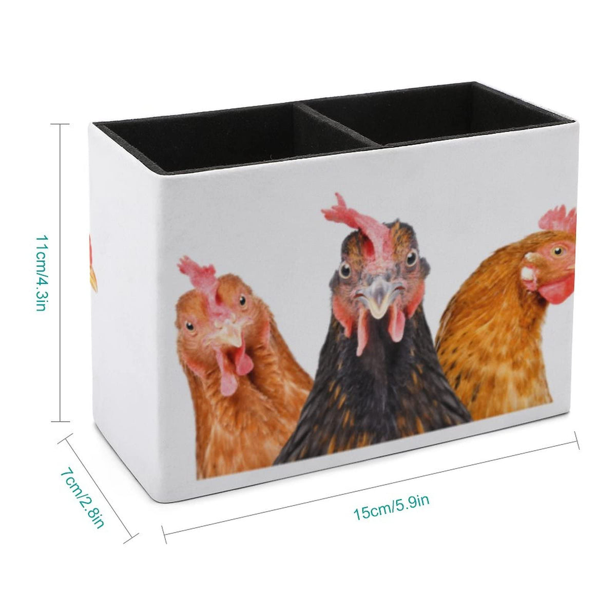 Niapessel Pencil Holder for Desk, Funny Three Chickens Pen Holder Storage Desktop Pen Organizer