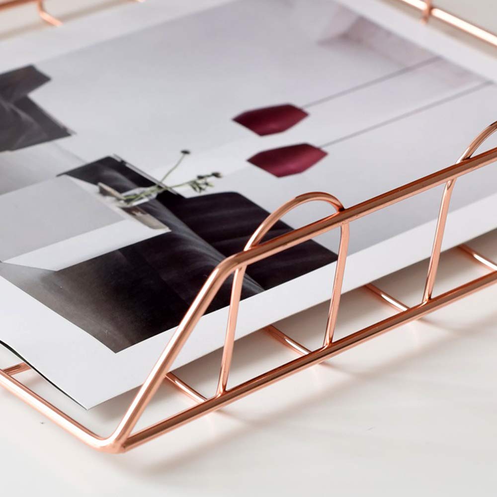 Rose 4-Tier Stackable Paper Tray Desk Organizer