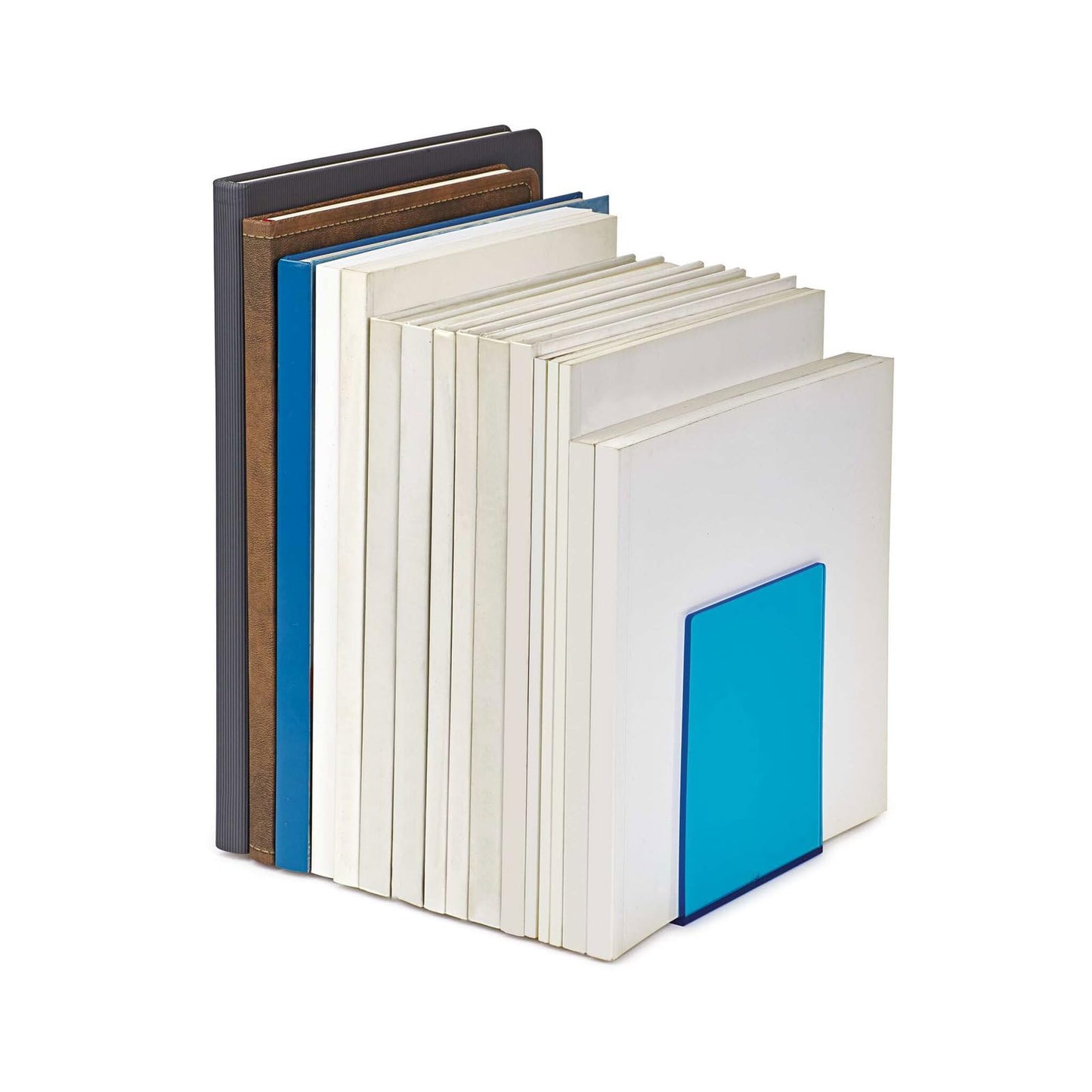 Maul Pack of 2 Premium Acrylic Bookends 10 x 10 x 13 cm Neon Blue
