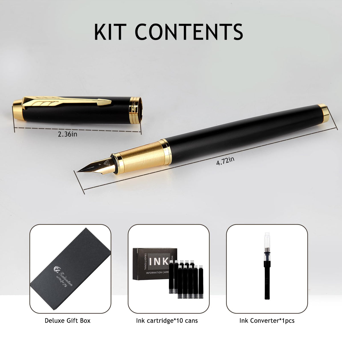 Zalantan Fountain Pen, luxury pens Fine point smooth writing for journaling fancy pen with Gift