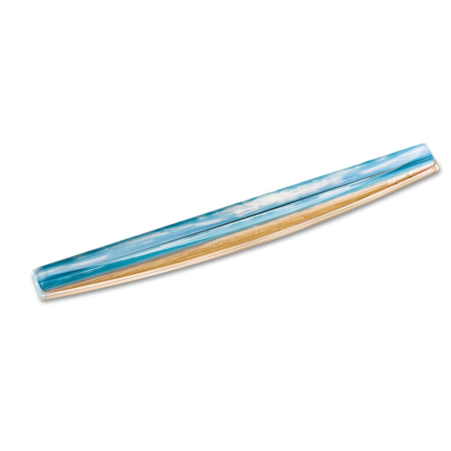Fellowes Photo Gel Keyboard Wrist Rest with Microban – Sandy Beach, Multicolor