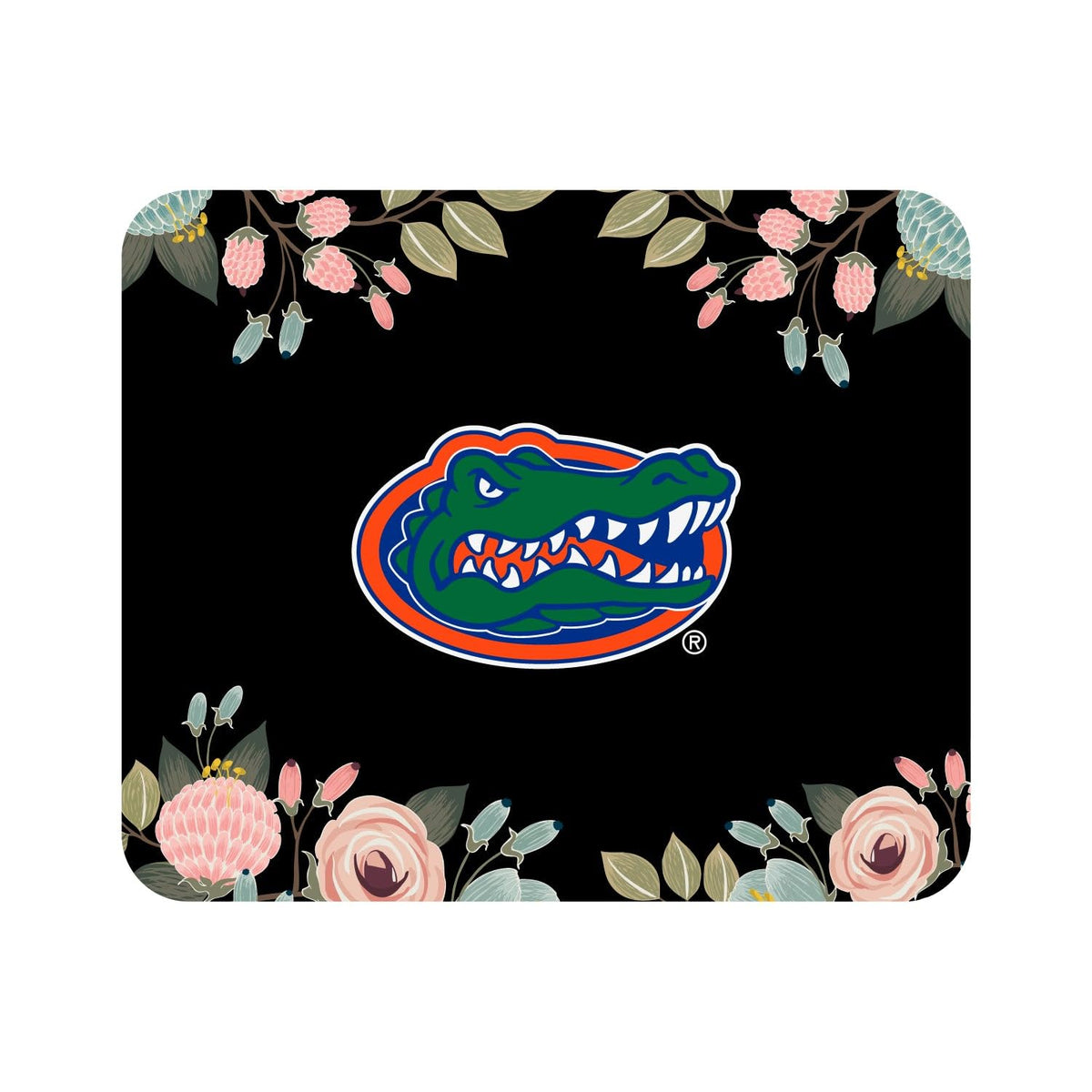 Mouse Pad, Fabric, University of Florida Standard/Floral Pink