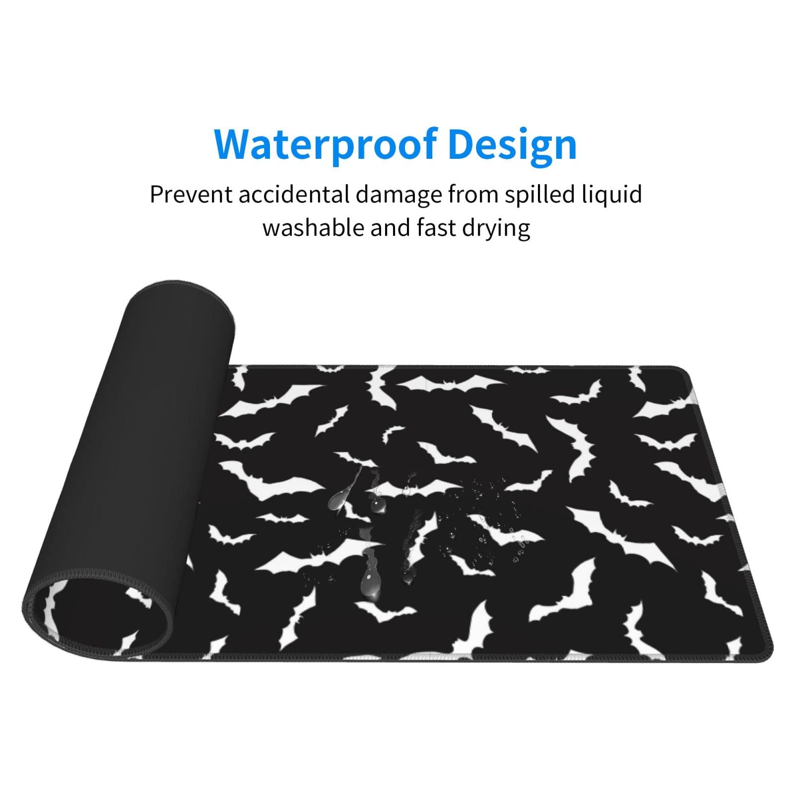 Sigouyinei Extra Large Desk Pad 31.5x12in Office Gaming Non-Slip Mouse Pad