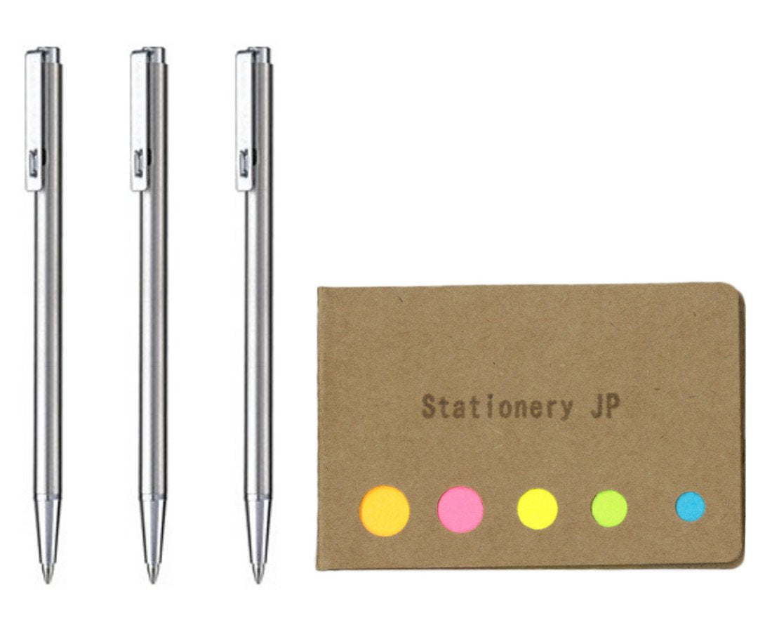 Zebra Techo T-3 Mini Ballpoint Pen 0.7 mm Black Ink 3 Pck