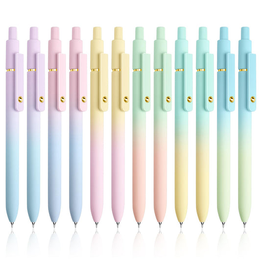 YOXMJDB Gel Pens, 12 Pcs 0.5mm Fine Point Smooth Writing Pens Japanese Cute Pens, High-End Series