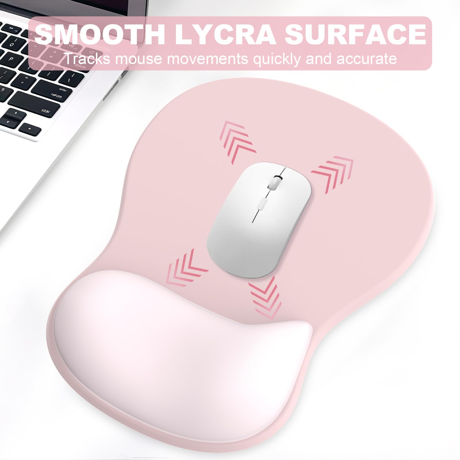Ergonomic Mouse Pad with Wrist Rest and Keyboard Wrist Rest, Gel Mousepad