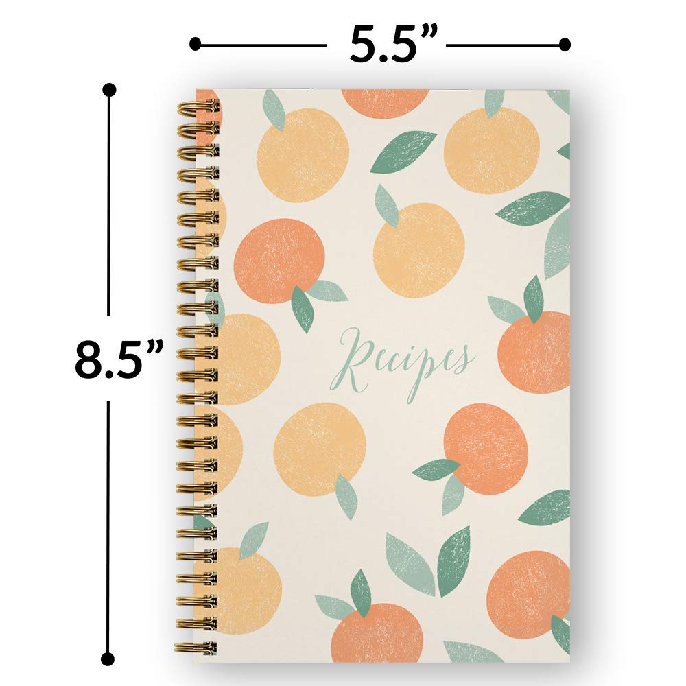 Gotcha Covered Notebooks Softcover Sweet Recipes 5.5" x 8.5" Spiral Recipe Notebook/Journal, 120