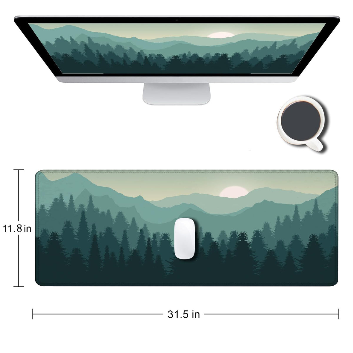 SANWUMIAN Mouse Pad Gaming, Large Mouse Pads for Desk, Keyboard Mouse Mat Desk Pad, Non-Slip Rubber