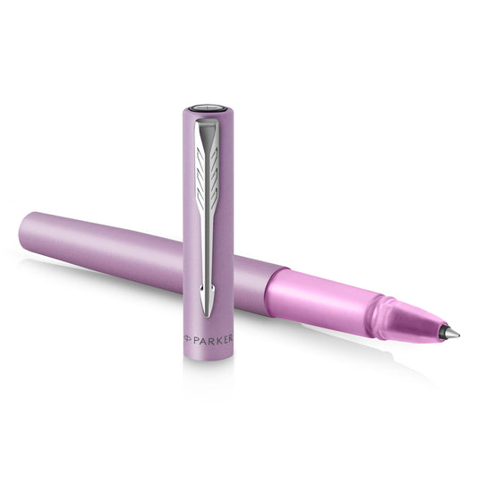 PARKER Vector XL Rollerball Pen | Metallic Lilac Lacquer on Brass | Fine Point with Black Ink