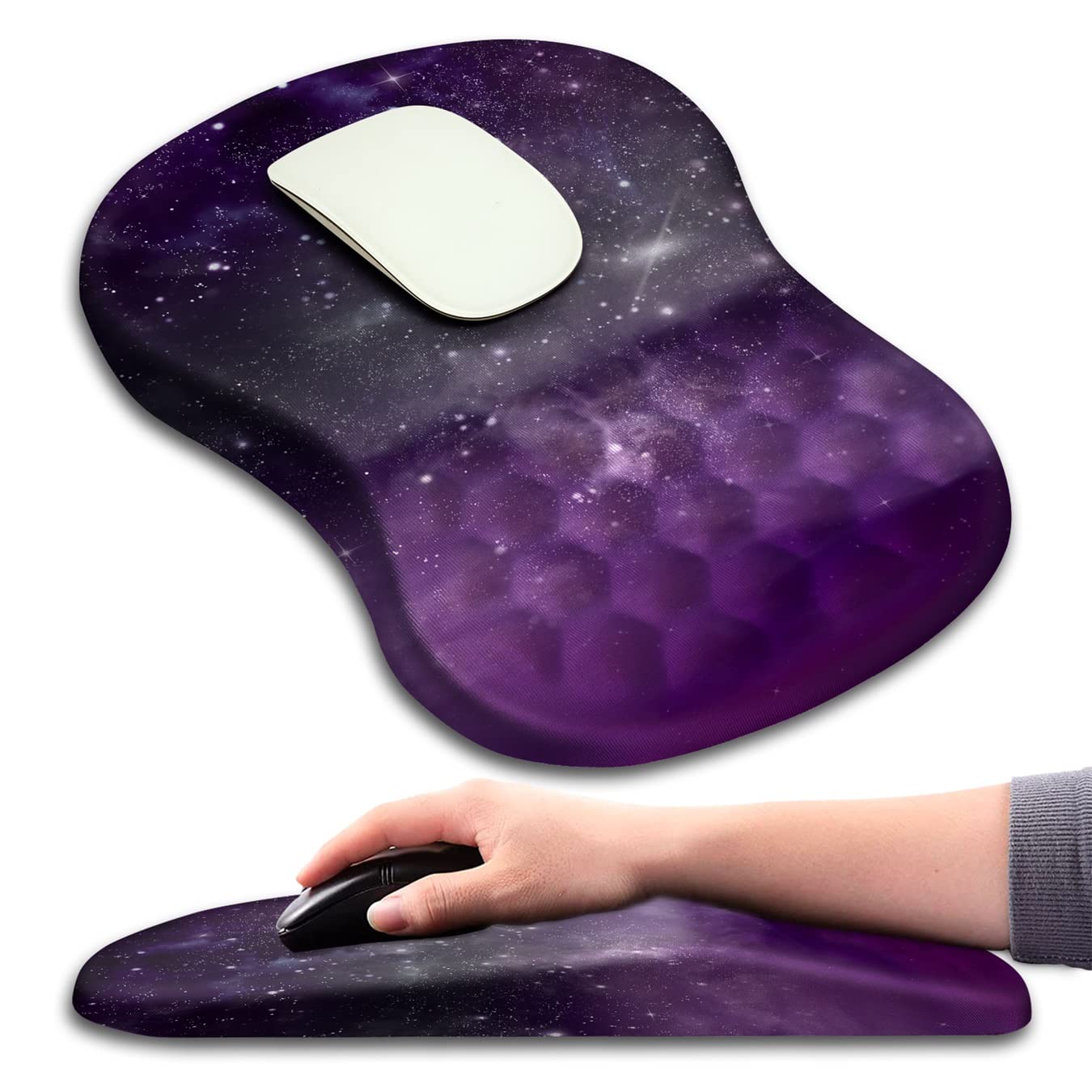 KUOSGM Mouse Pad Wrist Support, Ergonomic Mouse Pad with Massage Dot, Comfortable Computer Mouse