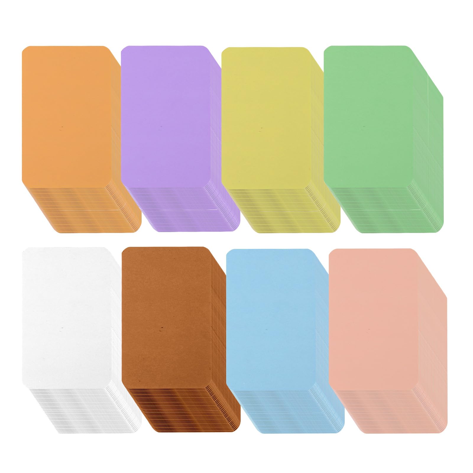 800 Pieces 3.5" x 2.1" Index Cards, Thick Blank Flash Card for Studying, Double Side Colored Note