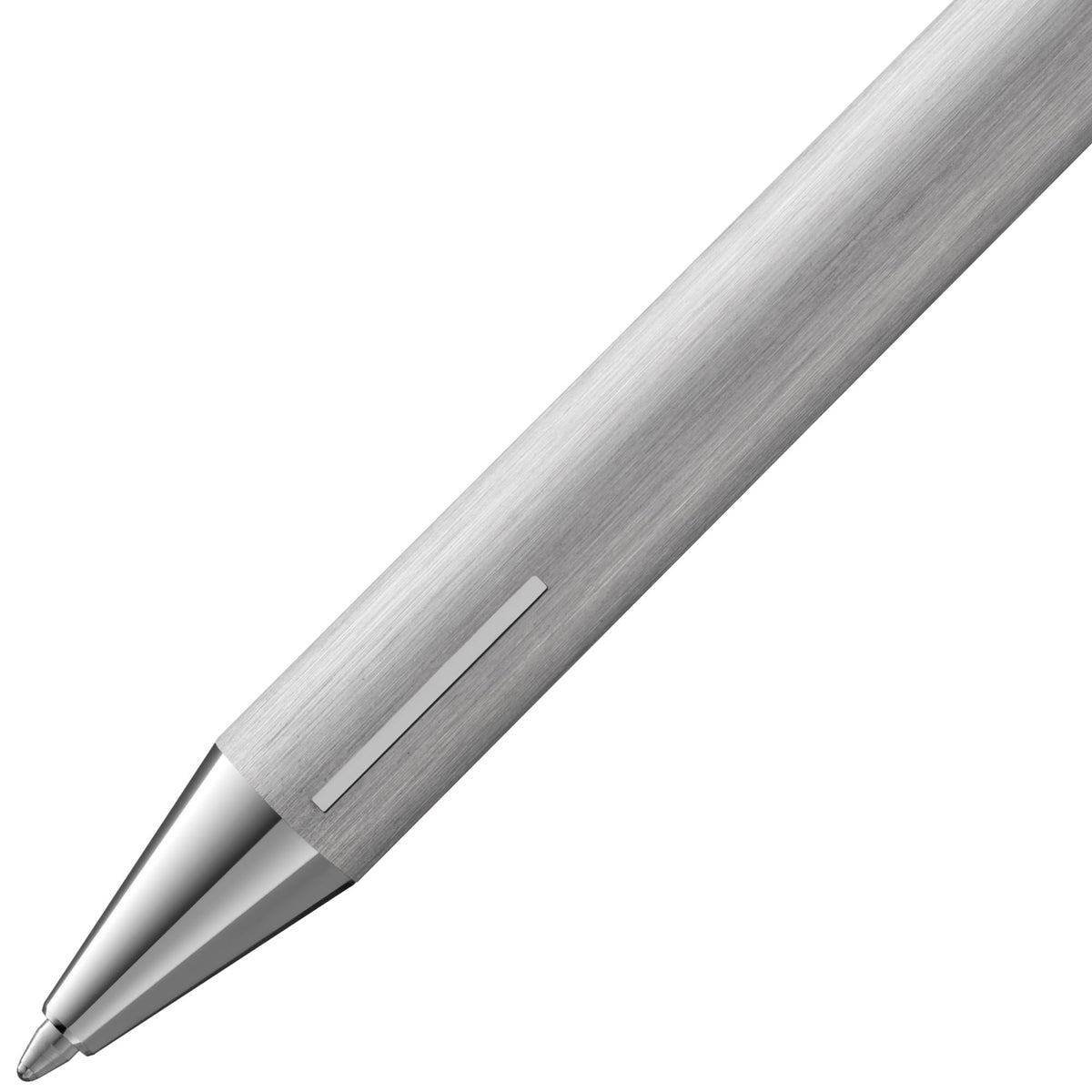 Lamy econ brushed ballpoint pen - functional ballpoint pen with stainless steel body - curved clip