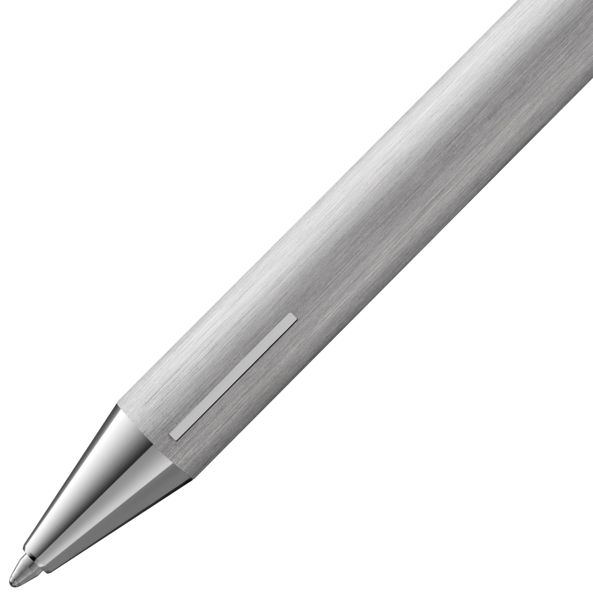 Lamy econ brushed ballpoint pen - functional ballpoint pen with stainless steel body - curved clip