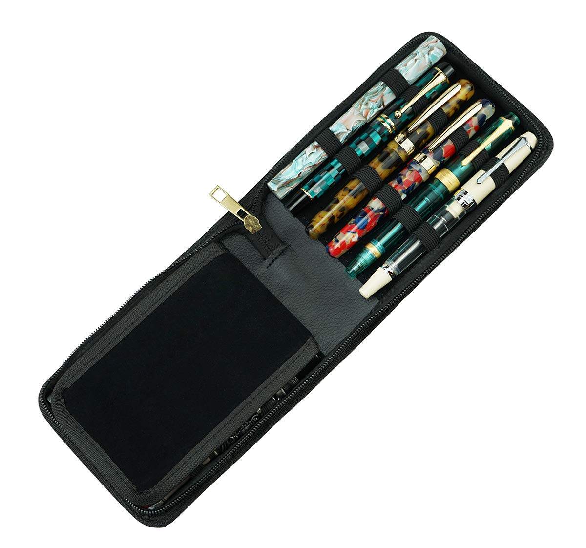 erofa 12 Fountain Pen Case PU Leather, Rollerball Pen Display Holder Bag, Pouch Large Capacity for