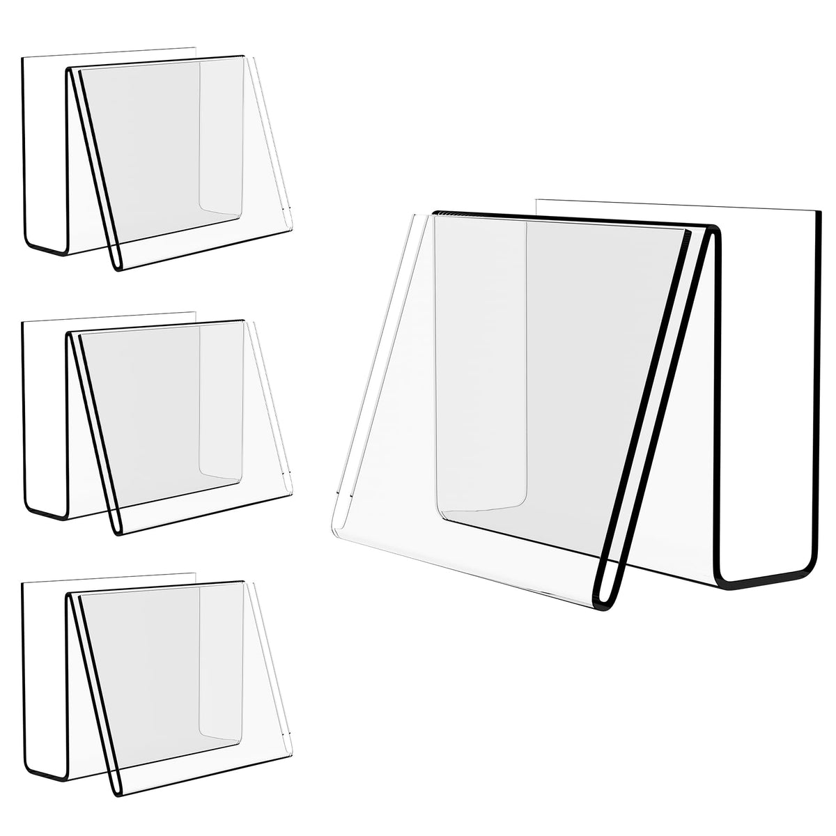 Boloyo Acrylic Vertical Postcard Display Holder,4 x 6 inch 1PC Clear Card Display Stand Easel