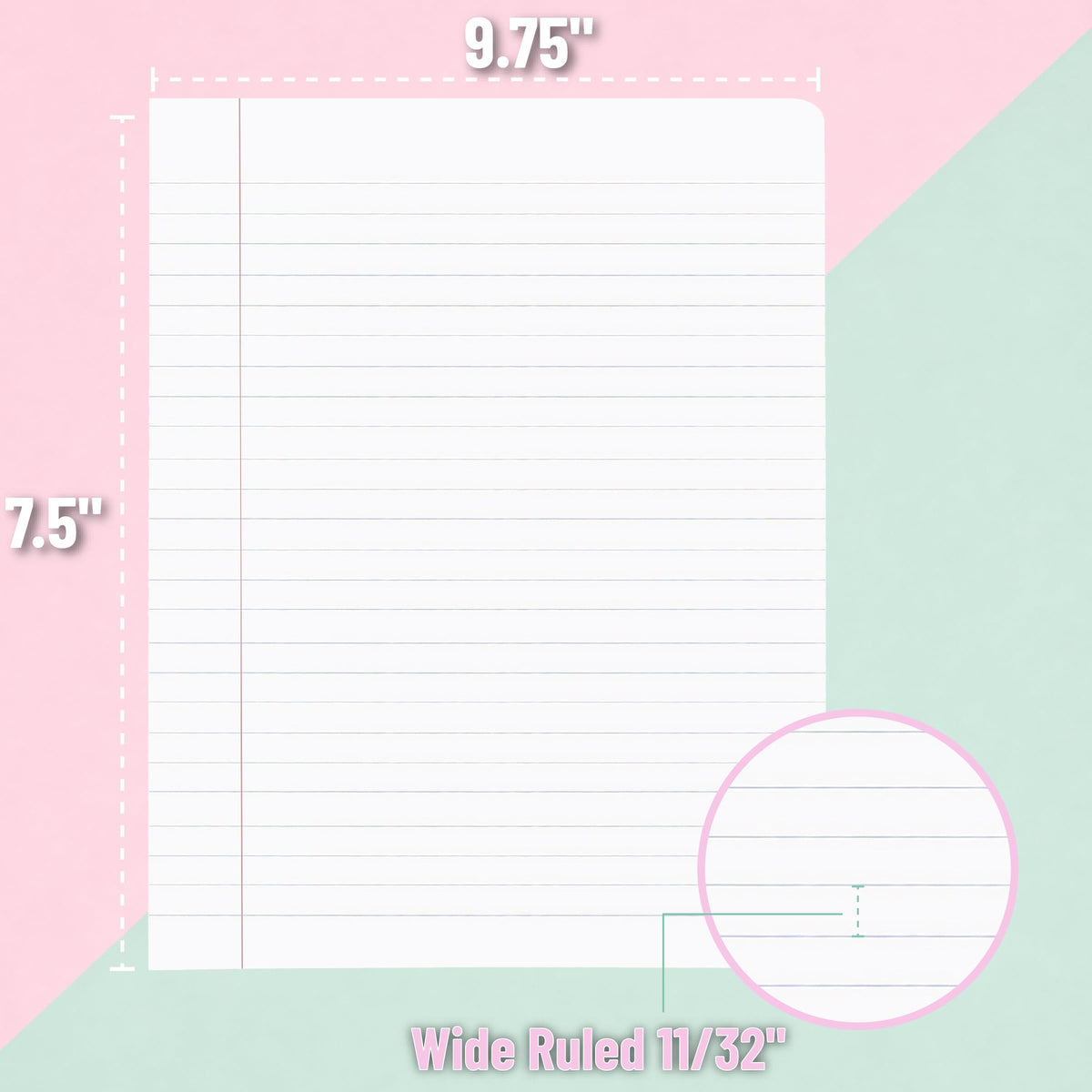 Mr. Pen- Composition Notebooks Bulk, 12 Pack, Wide Ruled, 600 Sheets