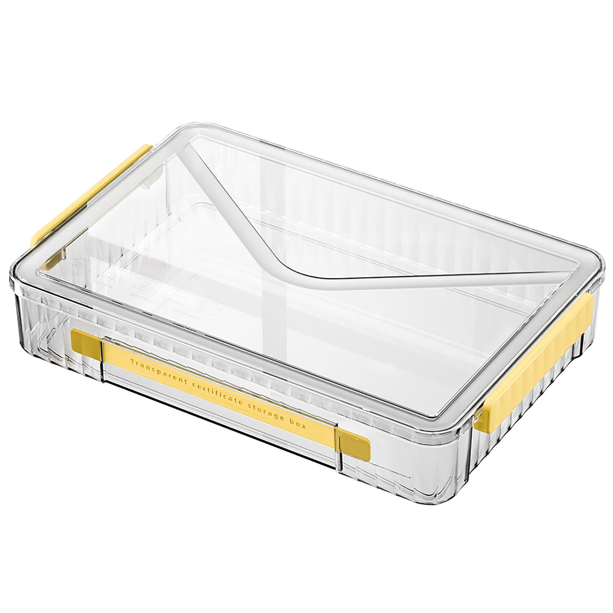 Marte Vanci Plastic Storage Bin with Lid Portable Project Case with Handle Clear Storage Box
