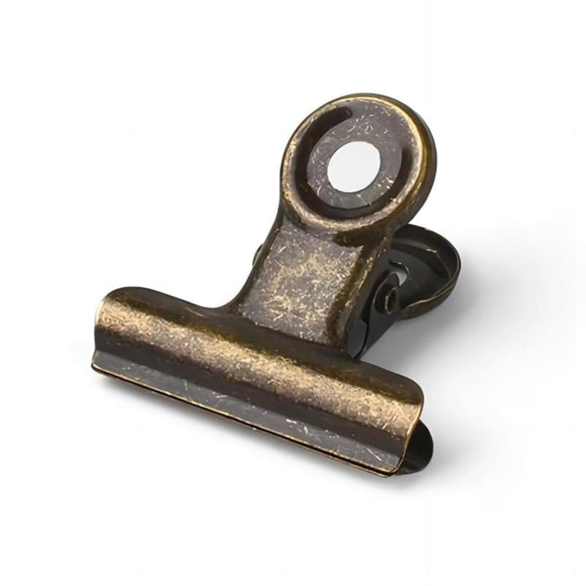 Antique Brass Small Bulldog Clips - Coideal 30 Pack Mini Hinge Clip 0.87 Inch Metal Binder Paper