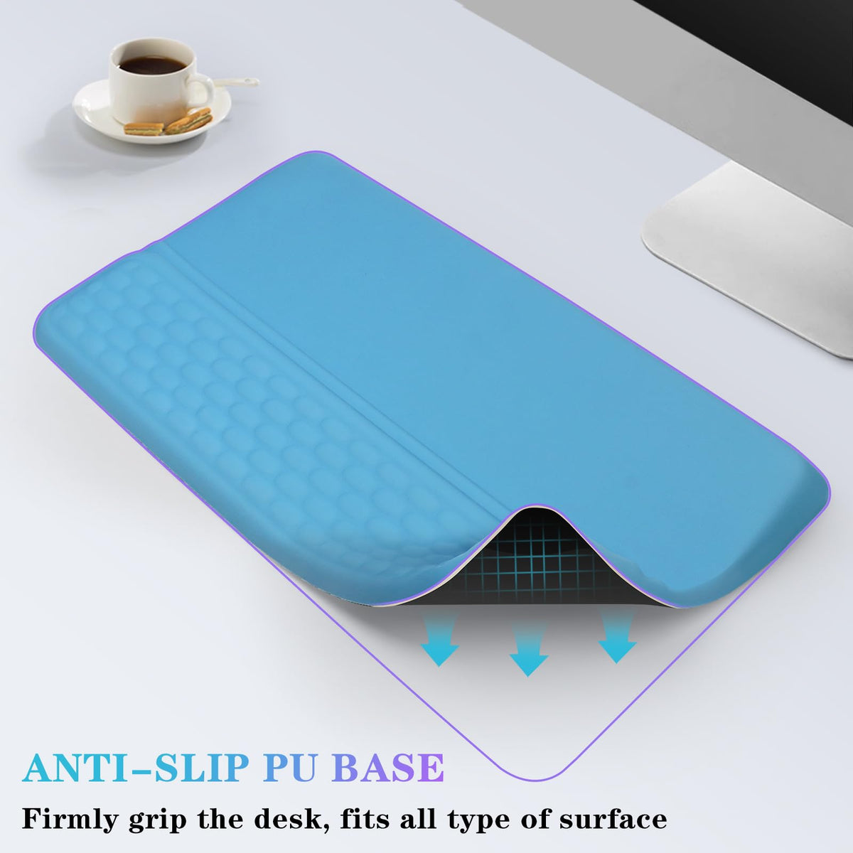 Computer Keyboard Stand with Wrist Rest, Ergonomic Tilted Keyboard Holder - Keyboard Riser with