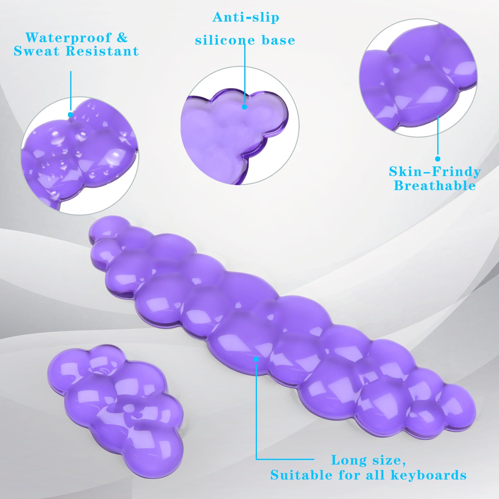 Gel Cloud Keyboard and Mouse Wrist Rest, Cute Wrist Support and Arm Support Keyboard Rest for