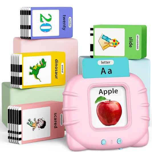 Eaever ABC Talking-Flash-Cards with 252 Words, Birthday Gifts for Girls 3 4 5 6 Years, Language