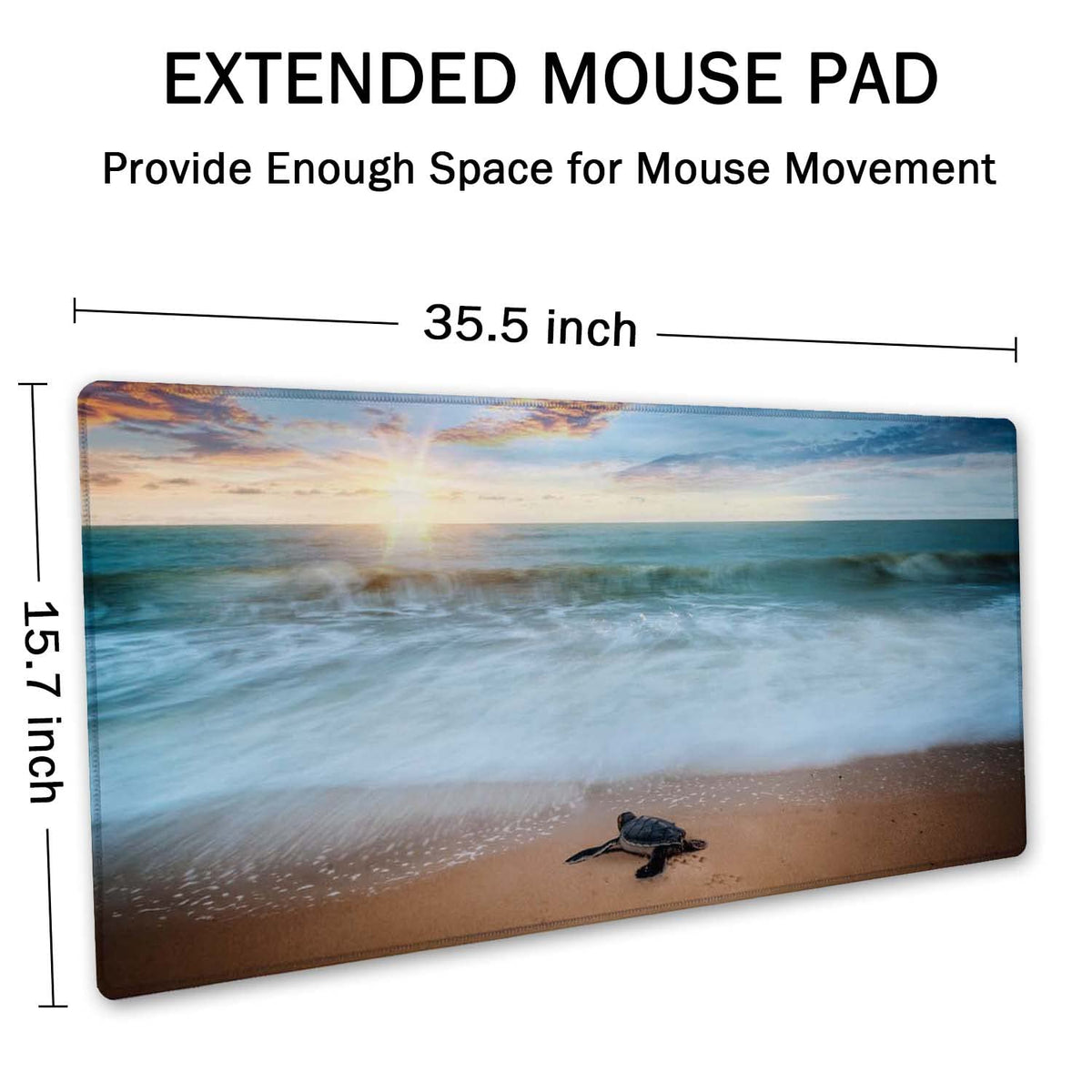 SSOIU Extended Gaming Mouse Pad - Non-Slip Water-Resistant Rubber Base Computer Keyboard Mouse Mat