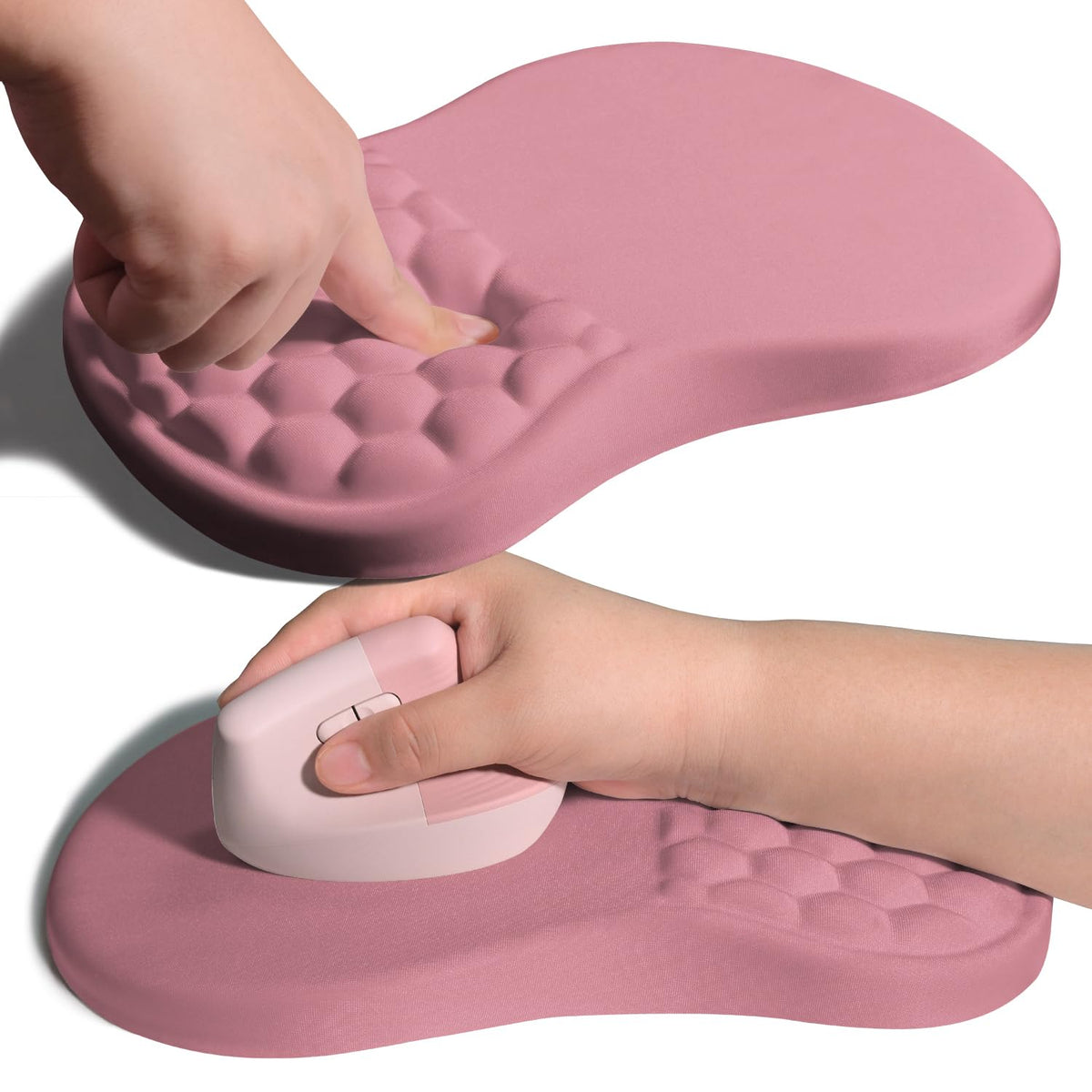 Armanza Ergonomic Joint Wrist Support Mouse Pad with Memory Foam Cushion Massage Bump, Carpal