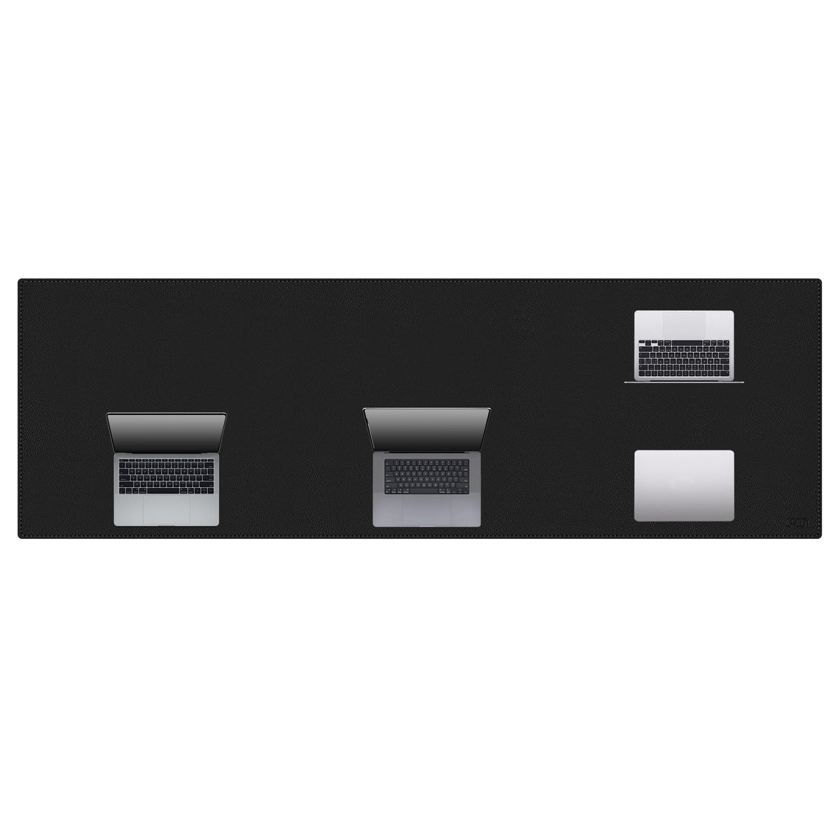 Cacoy 70.8"x24" Extended Leather Desk Mat, Waterproof Desk Blotters, Black