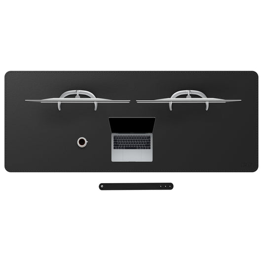 Cacoy 66.9'' x 27.5'' Leather Desk Pad Blotter Protector, Large Gaming Keyboard Mouse Pad, Faux