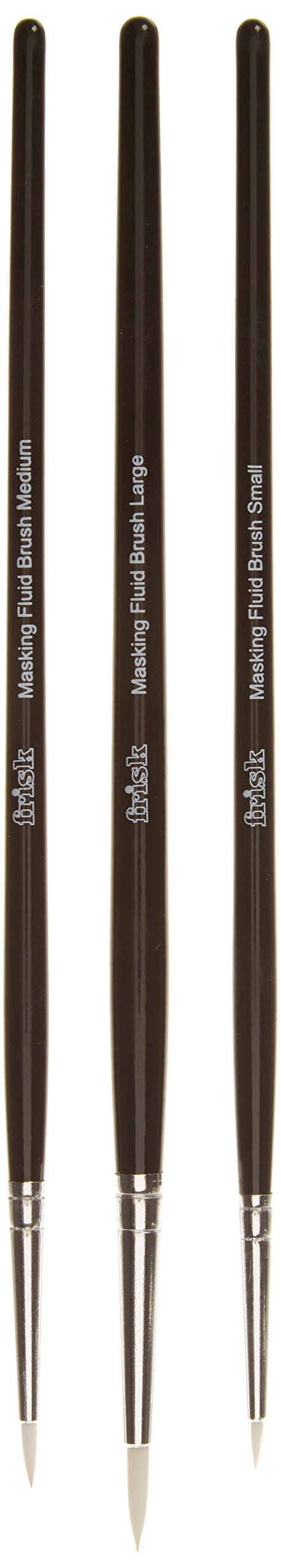 Frisk Set of 3 Artcoe Masking Fluid Brushes, Sable, White