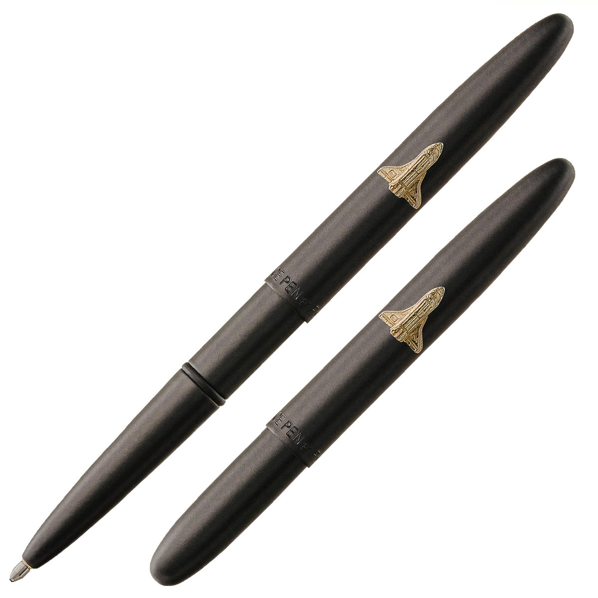 Fisher Space Pen Matte Black Shuttle Emblem Pressurized Ballpoint Bullet