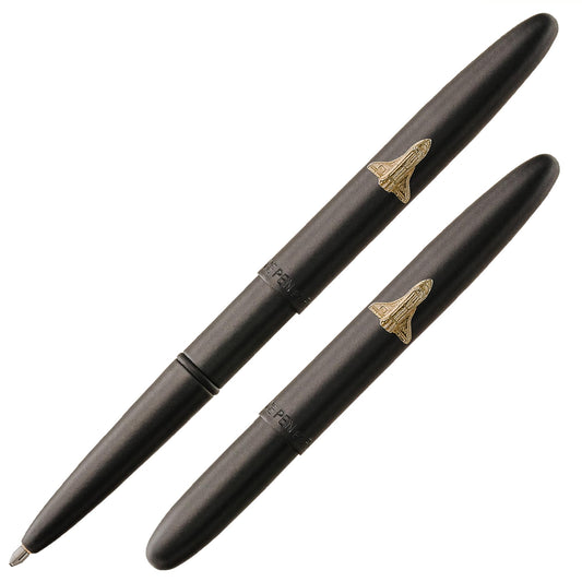 Fisher Space Pen Matte Black Shuttle Emblem Pressurized Ballpoint Bullet