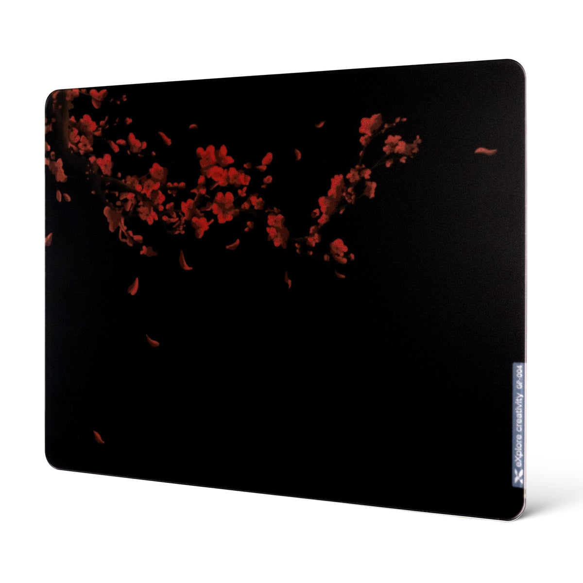 XVX Black Plum Blossoms Glass Mousepad 4.0, Hard Mouse Pad for Gaming,Ultra-Smooth Micro-Etched