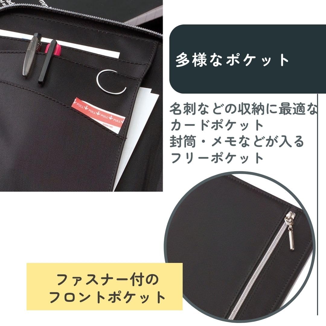 Raymei Fujii CN182K Notebook Cover A5 Nilon Multi-Cover Notebook, Navy