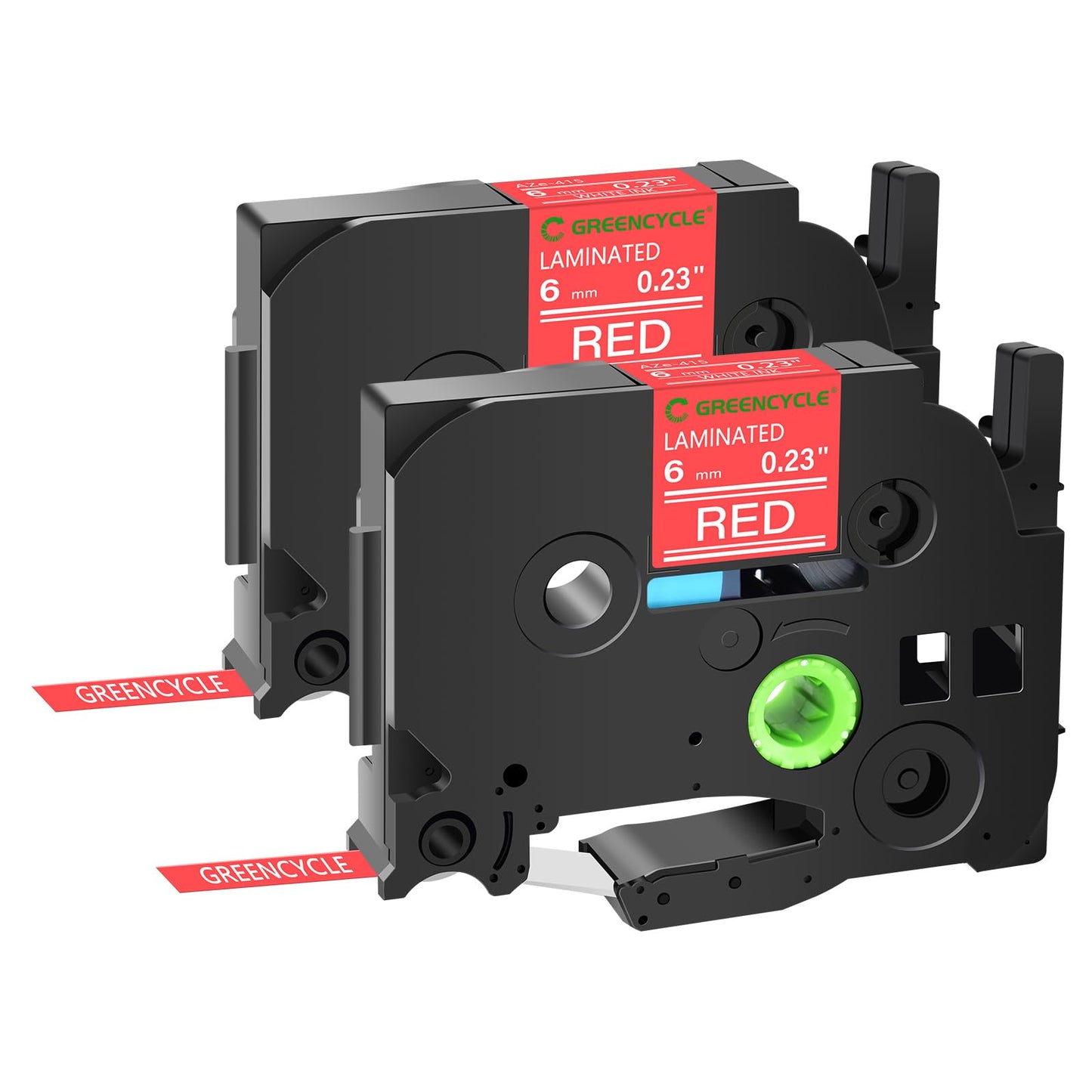 GREENCYCLE TZe-415 6mm 0.23 Laminated Red Label Maker Tape Compatible for Brother P-Touch TZ-415