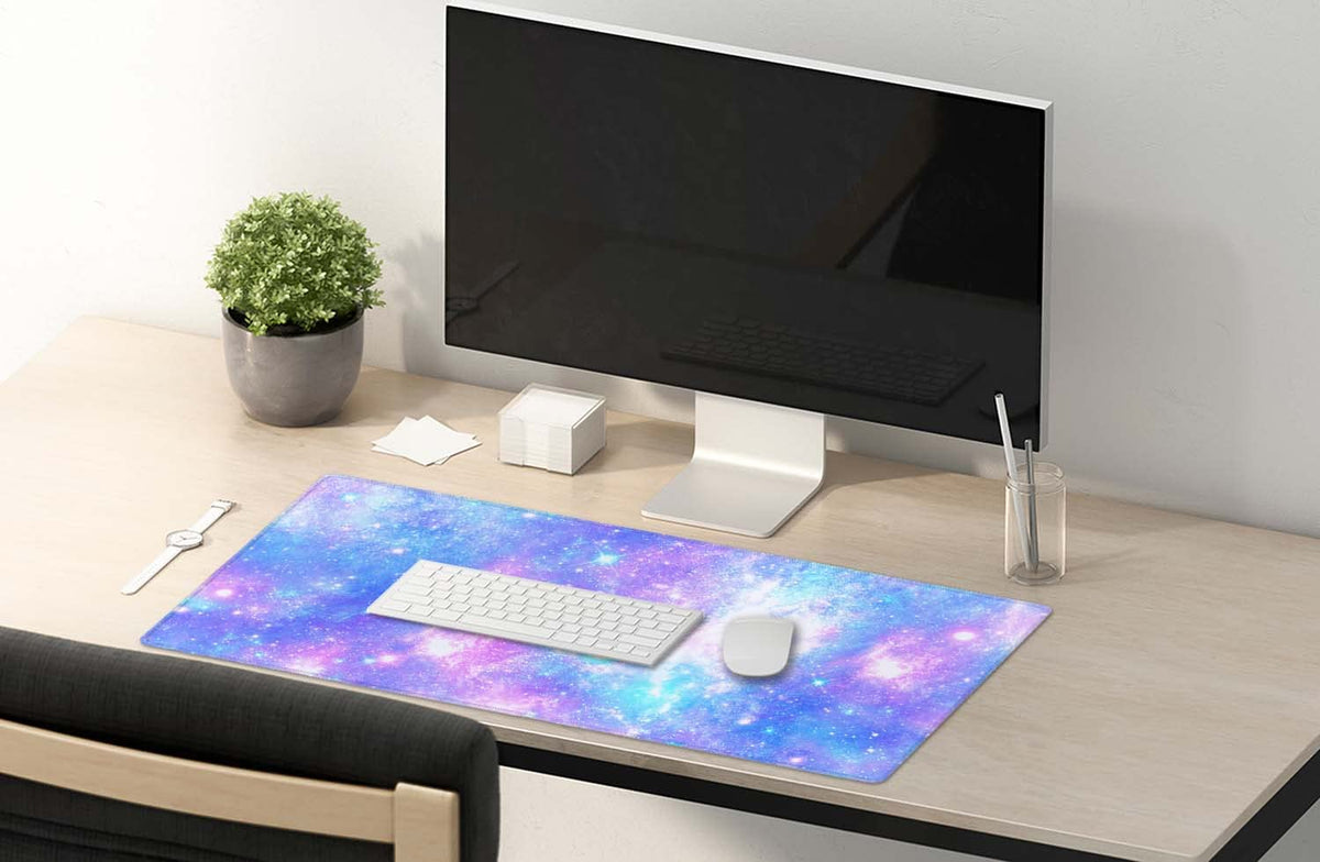 SSOIU Desk Mat,Large Mouse Pad 35.5" x 15.7" XXL Extended Gaming Mouse Pad Mat with Non-Slip Base