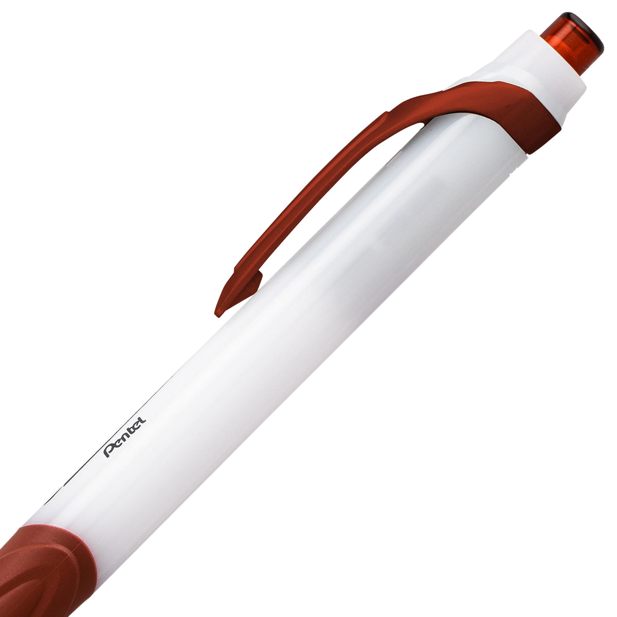 Pentel GlideWrite Ballpoint Pen with TechniFlo Ink, (1.0mm) Medium Line, Brown Ink, Box of 12
