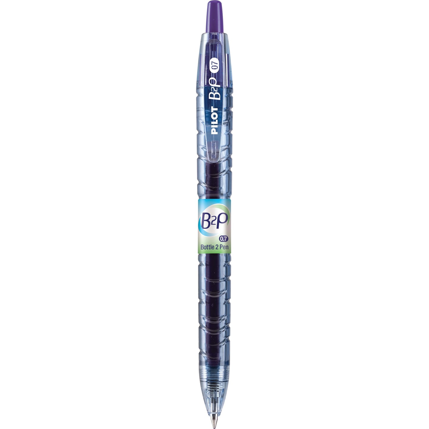 PILOT B2P Bottle to Pen Ball Point Pen, Medium 1.0mm, Purple Ink, Box of 12