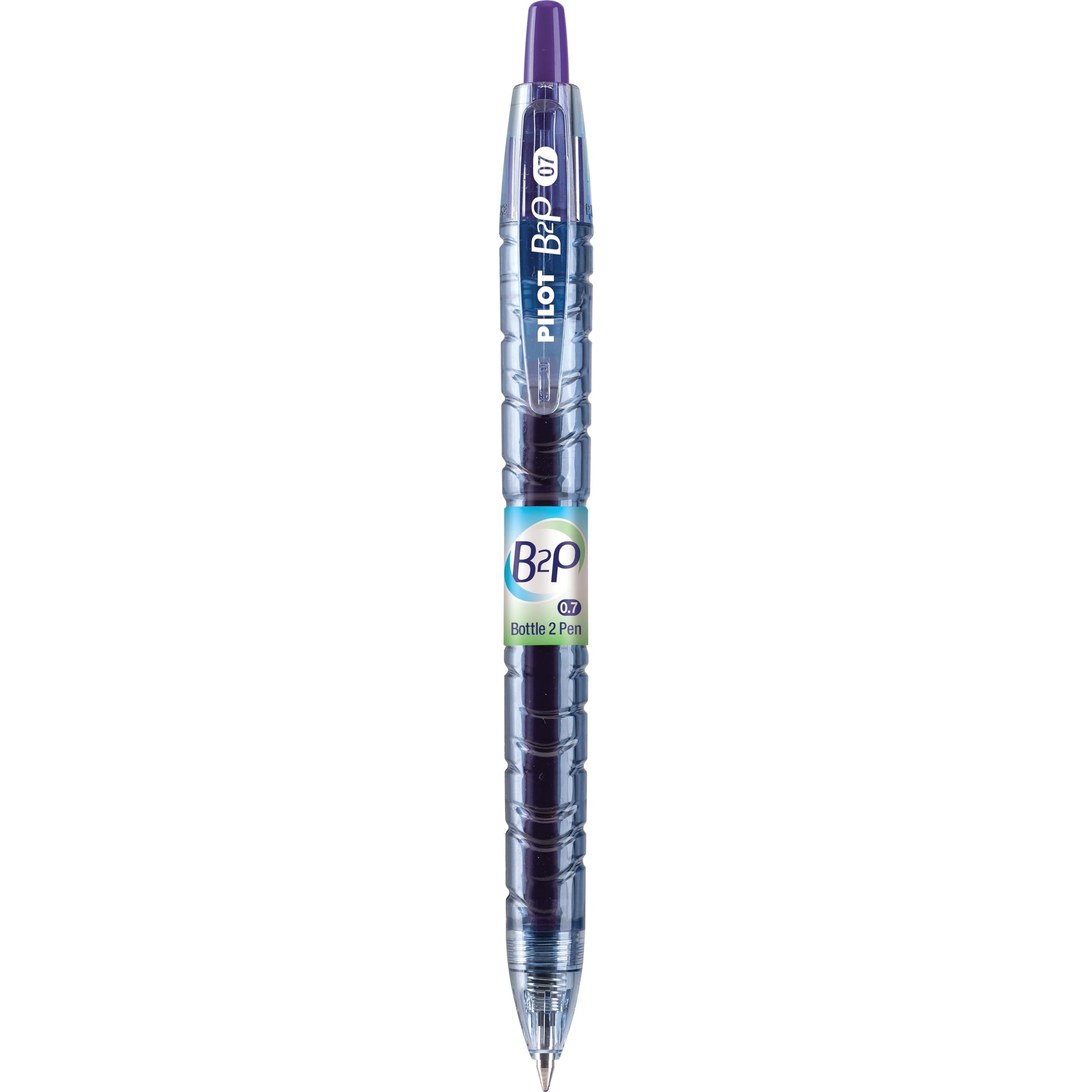 PILOT B2P Bottle to Pen Ball Point Pen, Medium 1.0mm, Purple Ink, Box of 12