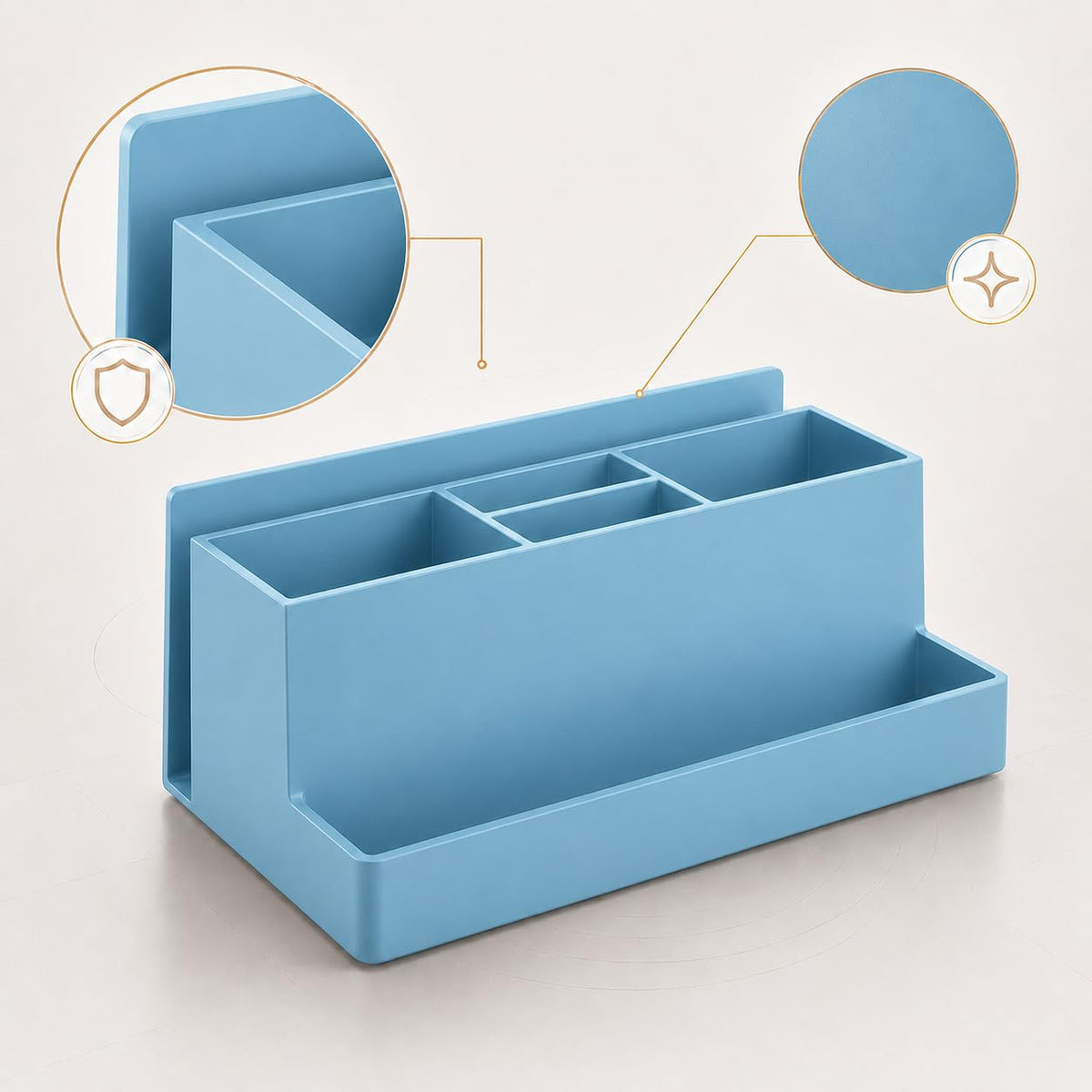 Acrimet Desktop Organizer - Multi Organizer Caddy Holder for Office, Home and School use (Plastic)