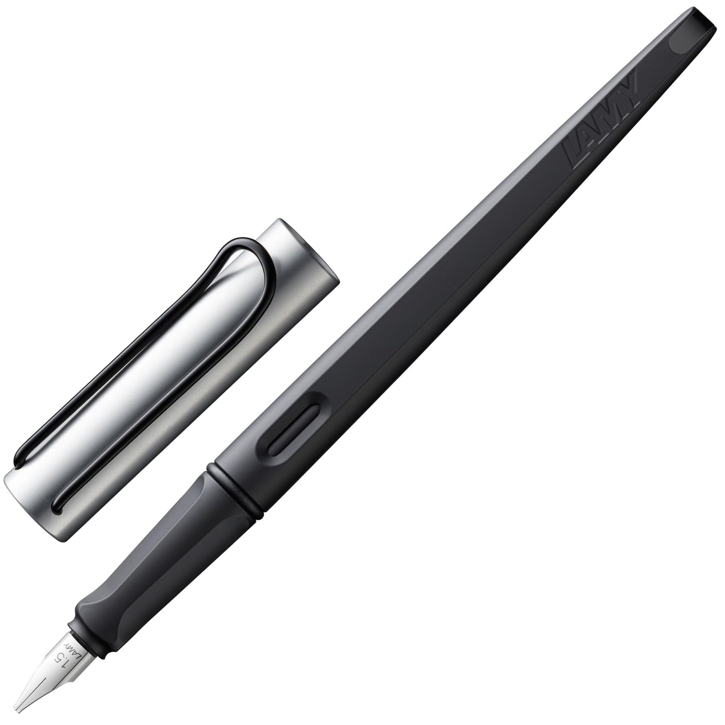 Lamy joy AL - calligraphy fountain pen with ergonomic grip & polished steel nib in line width 1.1