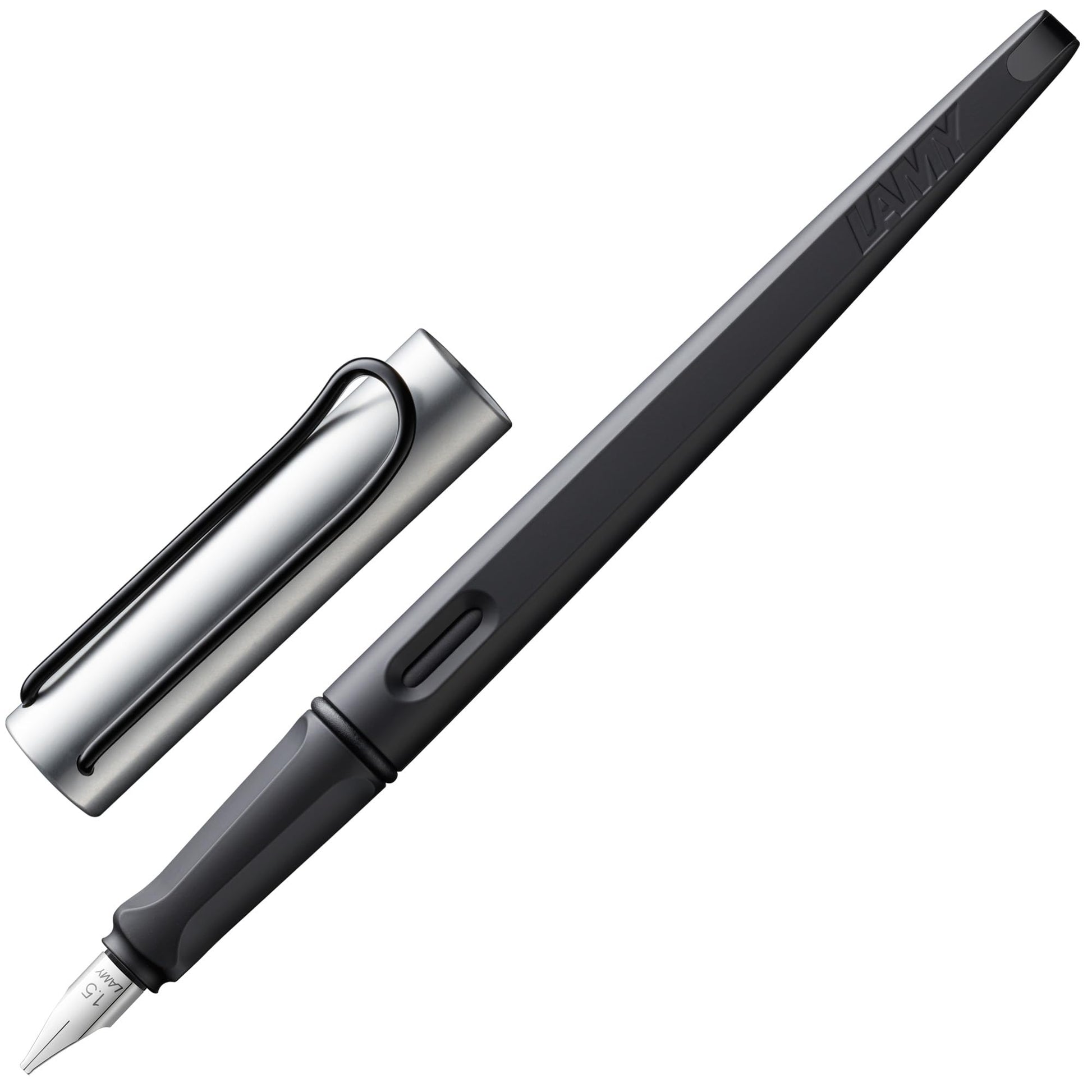 Lamy joy AL - calligraphy fountain pen with ergonomic grip & polished steel nib in line width 1.1
